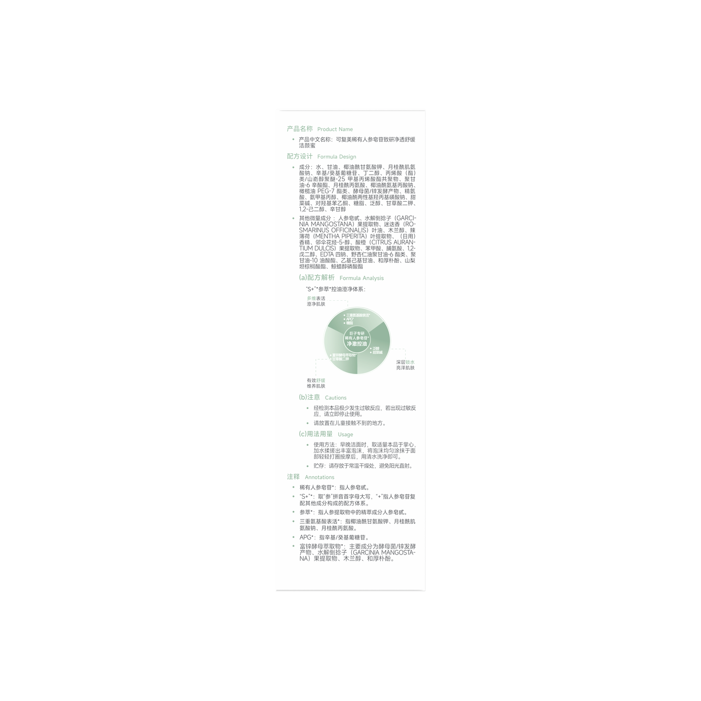 Rare Ginsenoside Clear And Soothing Facial Cleanser